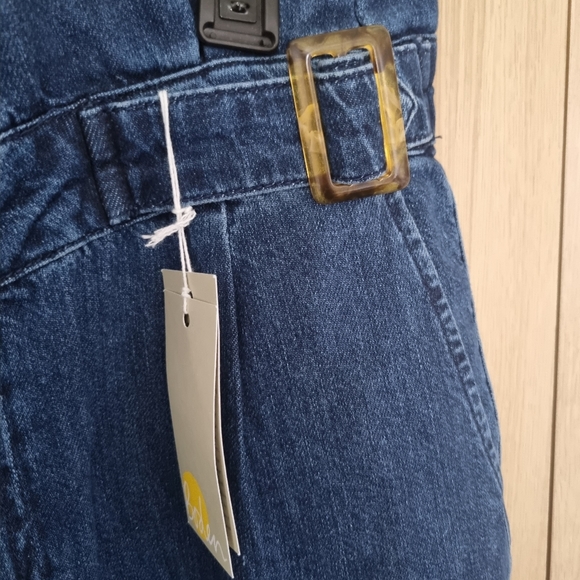 Boden paper bag/buckle waist ankle Grazer jeans sz 14 Bnwt - Picture 3 of 9